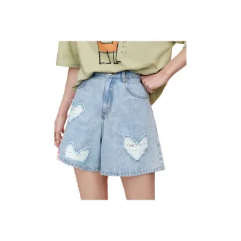 ELF SACK Denim Shorts Women's Light Blue