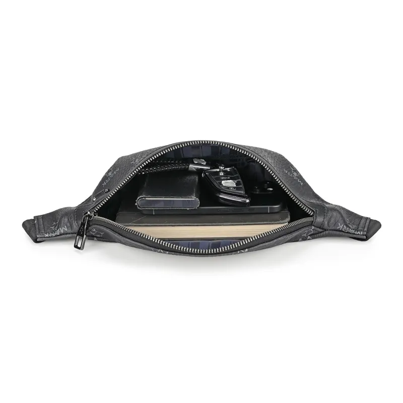 FAIRWHALE PVC Sling Bag Regular Unisex Black-4