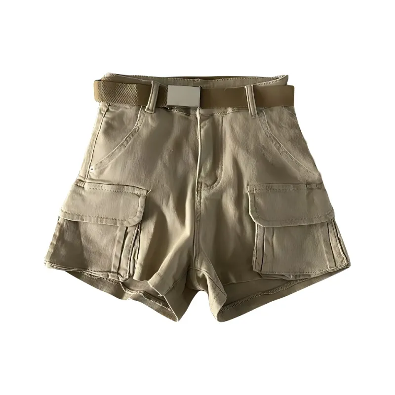 IQC Cargo Shorts Women's Khaki-0