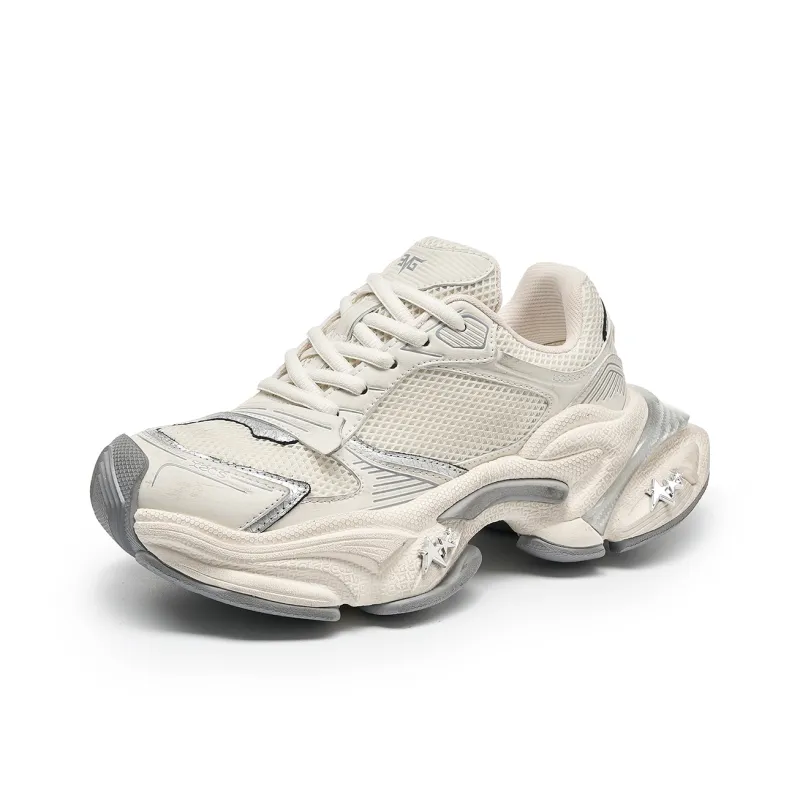 LEECAT STUDIO Abrasion Resistant Lightweight Height Increasing Low Top Chunky Sneakers Unisex-9