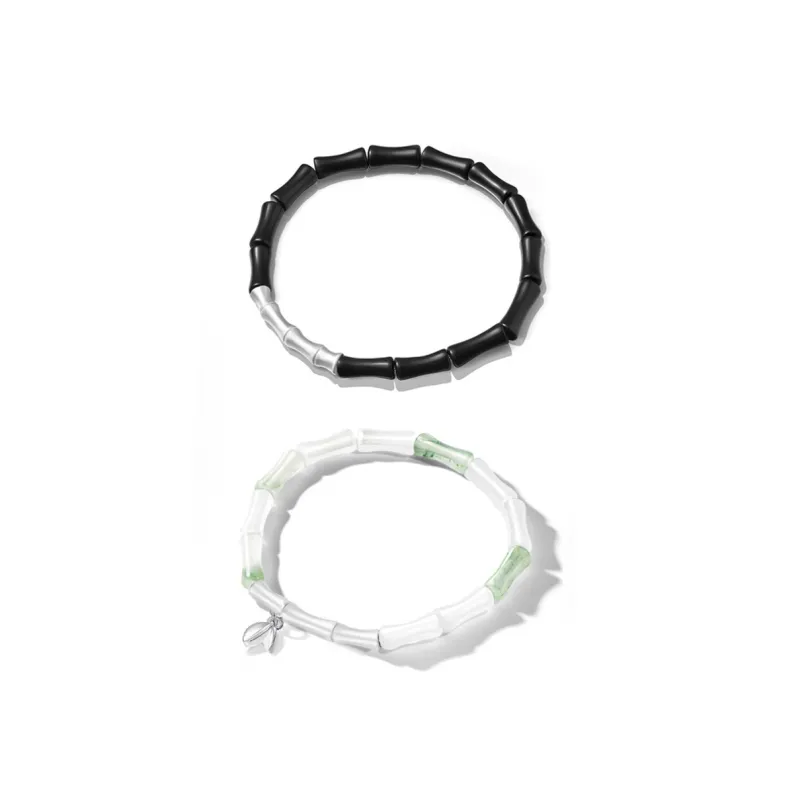 HAPPY BEAN Tianshan Jade Bracelets Unisex-5