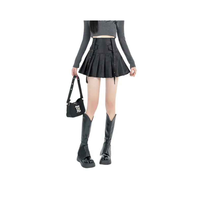 Dear Zhazha Leather Short Skirts Women's-4