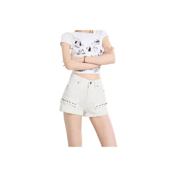 NHZN Denim Shorts Women's Black