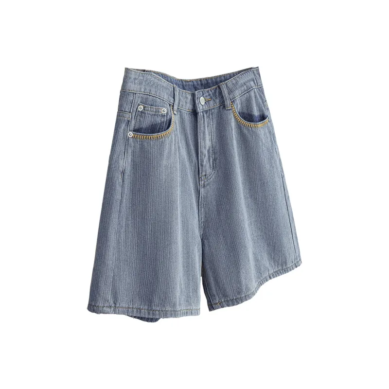 TOUCH Denim Shorts Women's Light Gray Blue-0