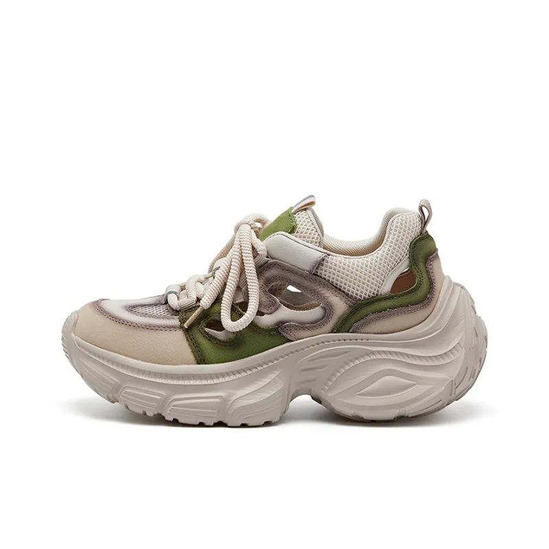BURGELY Low Top Chunky Sneakers Women's-5