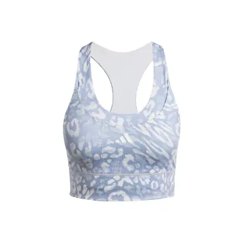 Adidas Free Shipping With AdiClub Own The Run Pocket Medium Support Print Bra