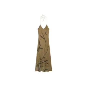 TIBINB Slip Dresses Women's Evening Bamboo