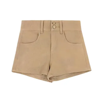 ABBY GODDESS Denim Shorts Women's Khaki