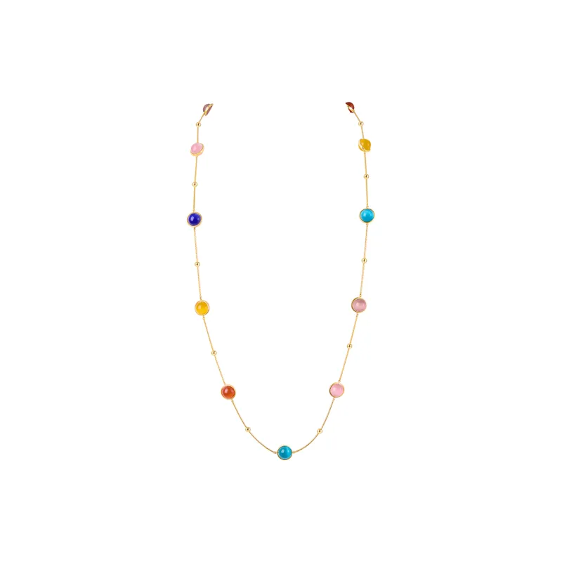 ZEGL Glass Cat Eye Necklaces Women's-3