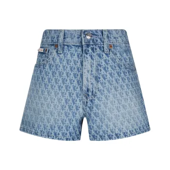 CALVIN KLEIN Denim Shorts Women's Light Blue