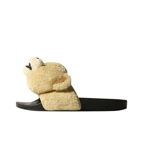 Jeremy Scott x Adidas Originals hoodie SLIDES Slip Resistant Abrasion Resistant Slide Slippers Unisex Yellow