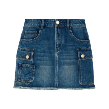 Bebe Denim Short Skirts Women's Blue