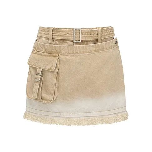 Feng Chen Wang Cargo Short Skirts Women's Khaki