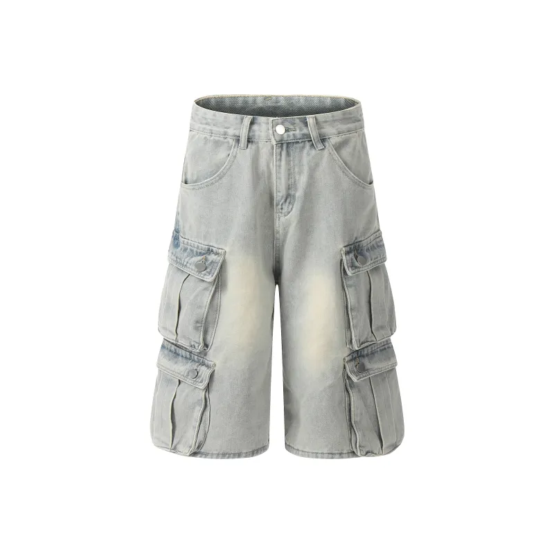 JASONWOOD Denim Shorts Unisex Vintage Blue-0