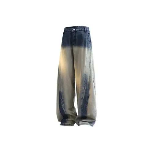 Lulifama Jeans Unisex Yellow Mud Blue