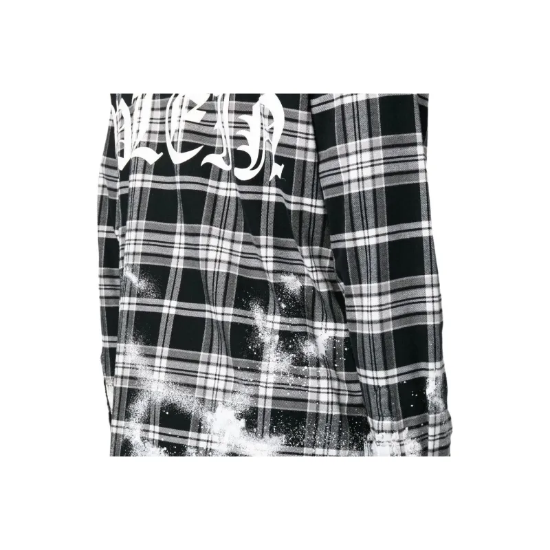 PHILIPP PLEIN Gothic Plein Checked Cotton Shirt-1