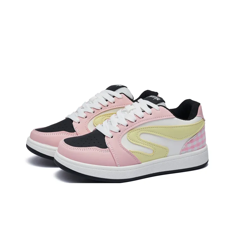VKOI 1999 Wear resistant And Lightweight Low Top Skateboard Shoes Women's Pink-5