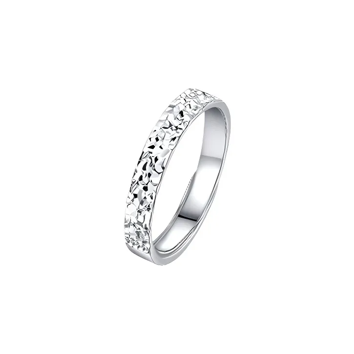 Old Qingyun Silver Building 999 Fine Silver Rings Unisex-0