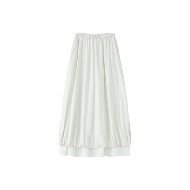 TAGEECHITA UPF 50+Drawstring Half Length Long Skirt A Shape Tulip Skirt Women's-0