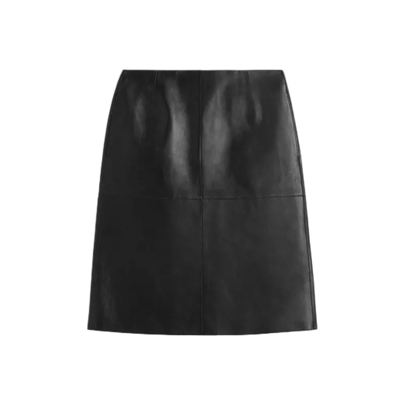 TOTEME Panelled Leather Midi Skirt-0
