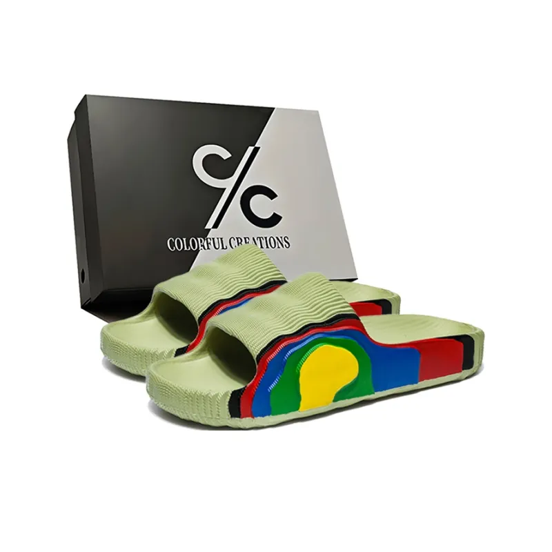 Colorful Creations Quiet Slip Resistant Odor Resistant Abrasion Resistant Slide Slippers Unisex Box-16