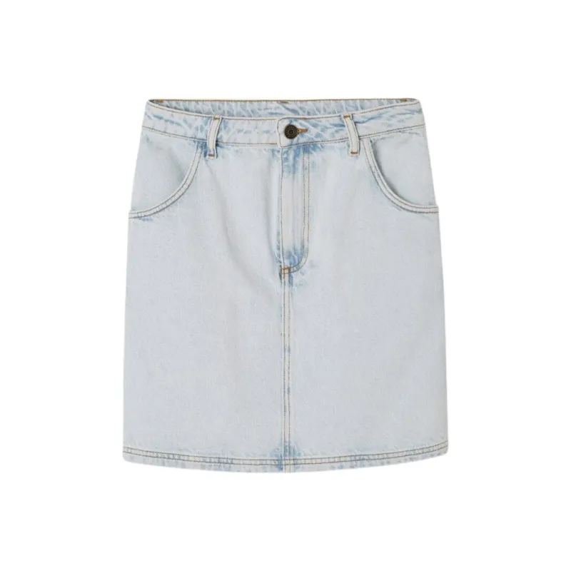 AMERICAN VINTAGE A.M SS25 SKIRT JOYBIRD Denim Short Skirts Women's WINTER BLEACHED/Ligue Blue-0