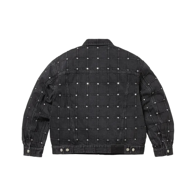 Supreme Studded Seam Denim Trucker Jacket-1