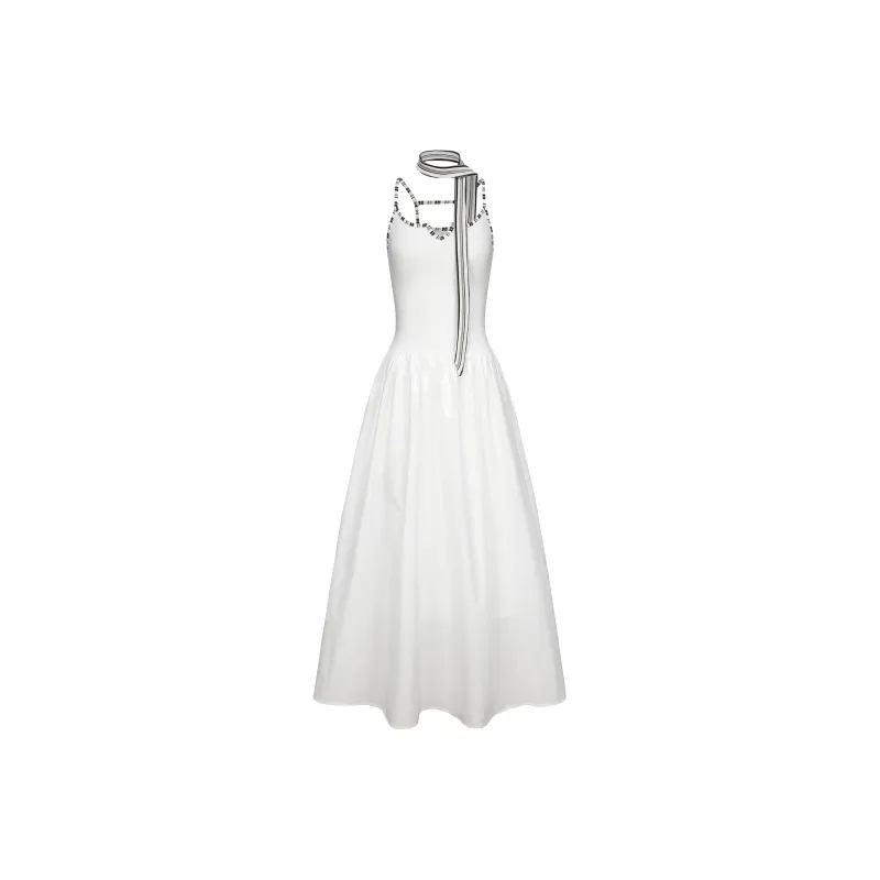 APEA Slip Dresses Women's White-0