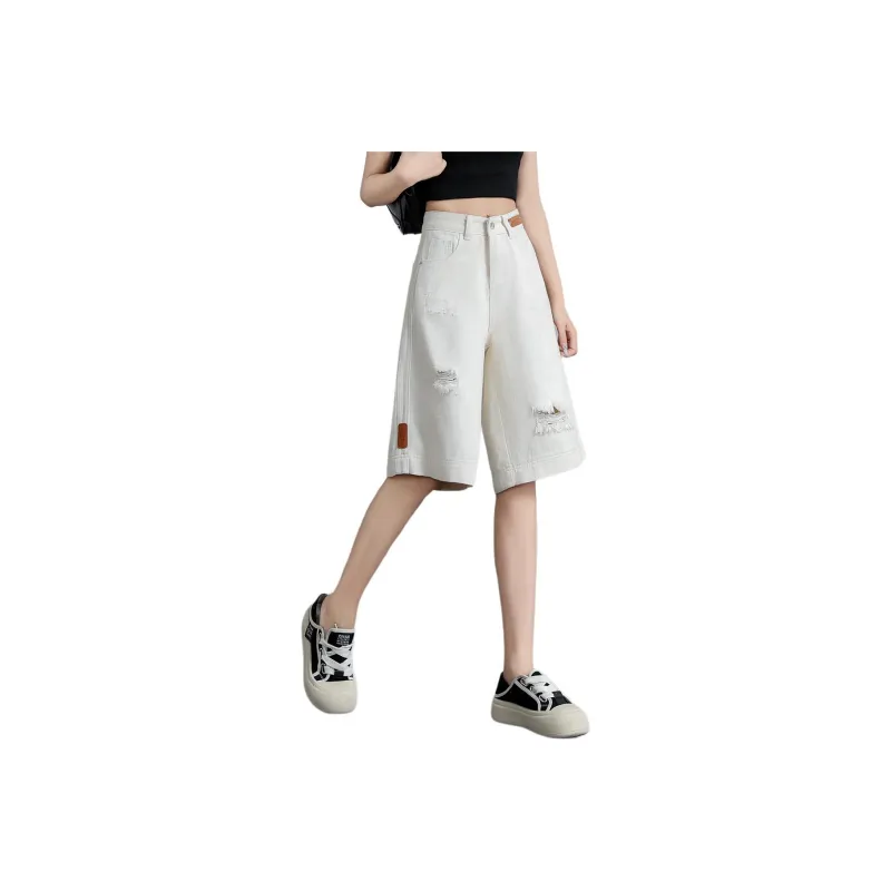 ORIGIN Denim Shorts Women's Ecru-0