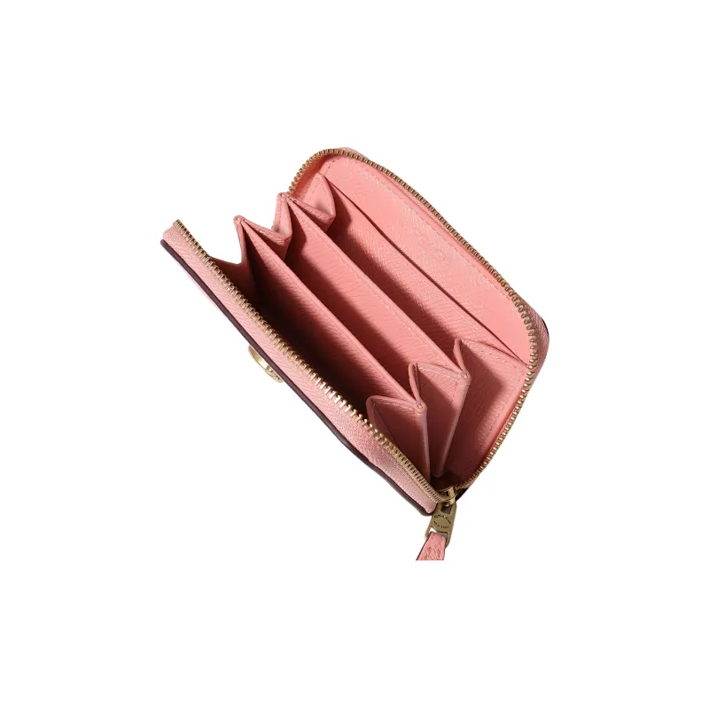 COACH Card Case Cow Leather Card Holder Small Size Women's Pink-2