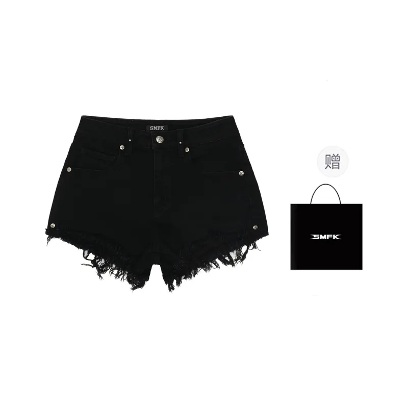 SMFK Denim Shorts Women's Wilderness Black-0