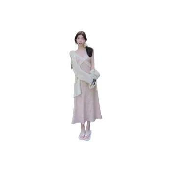 AFGGD Slip Dresses Women's Pink