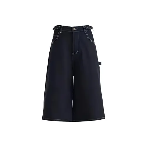 OZVO Denim Shorts Women's Blue Capri Pants