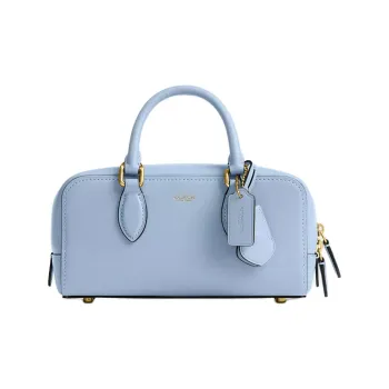 COACH Bowery Leather Shoulder Bag, Handbag Small Size Women's Bellflower Blue