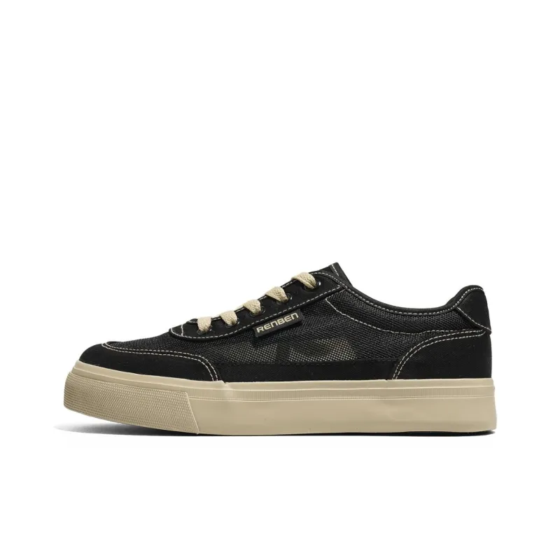 RENBEN Breathable And Slip Resistant Low Top Canvas Shoes Men's-5