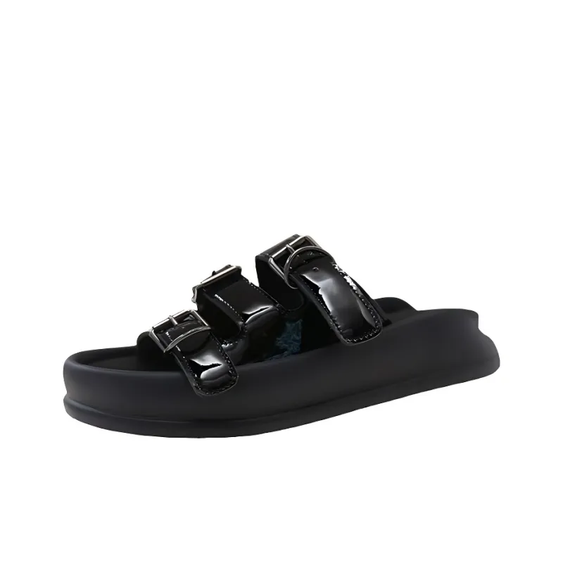 LXVB Rubber Sole Slip Resistant Slide Slippers Women's-0