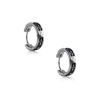 Cuud S925 Silver Stud Earrings Men's
