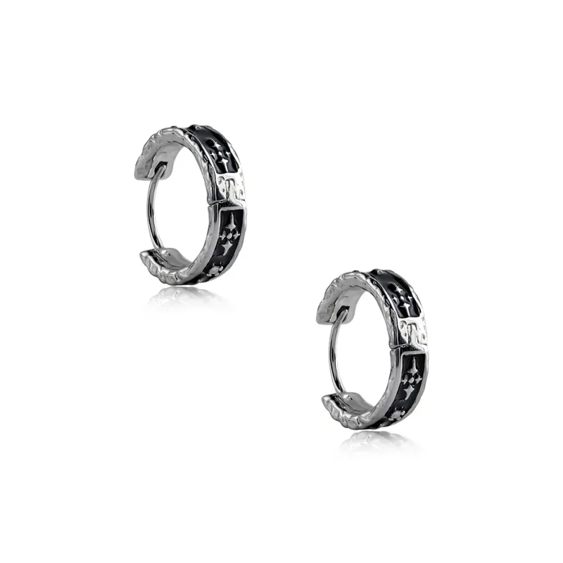 Cuud S925 Silver Stud Earrings Men's-0