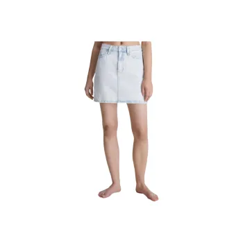CALVIN KLEIN Denim Short Skirts Women's Light Blue