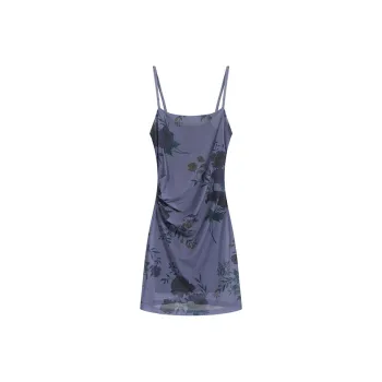 SNZX Slip Dresses Women's Purple Cropped