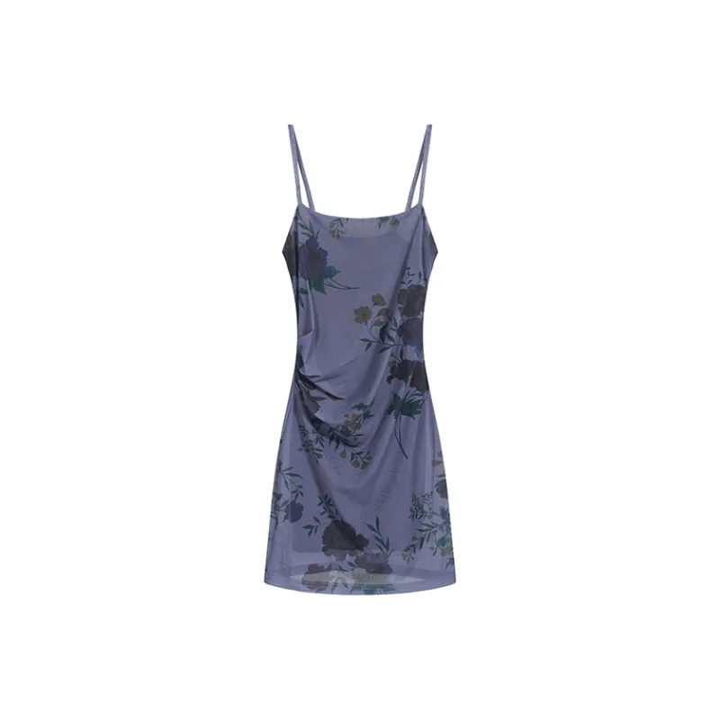 SNZX Slip Dresses Women's Purple Cropped-0