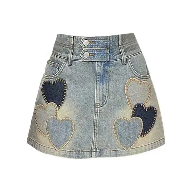 KEAB Denim Short Skirts Women's Washed Blue-0