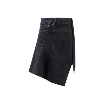 Sacai Asymmetrical Mini Denim Skirt