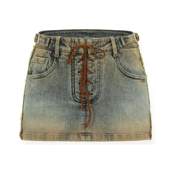 NAWS Denim Short Skirts Women's Royal Blue