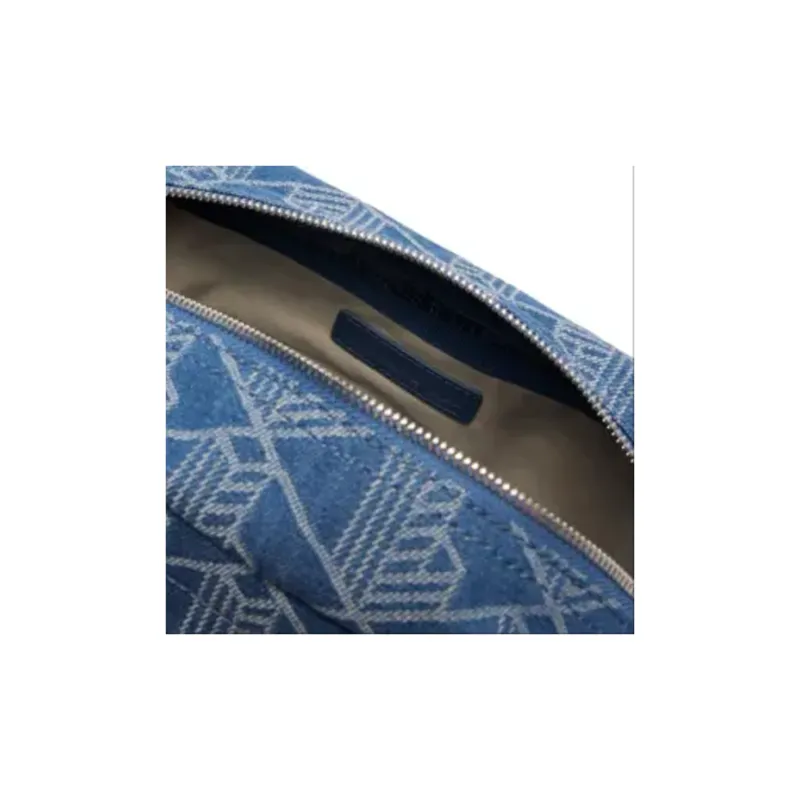 LACOSTE Cotton Toiletry Bag Unisex Blue-4