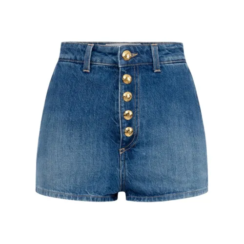 Elisabetta Franchi Visible Buttoned Denim Shorts