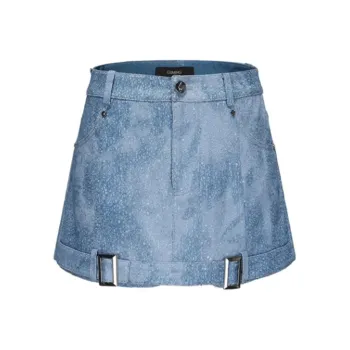 GIMING Denim Short Skirts Women's Blue