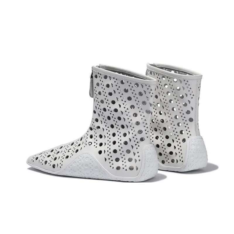BELLALILY Ankle Boots Women's White, Black-2