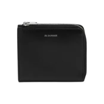 JIL SANDER Calfskin Wallet Men's Black