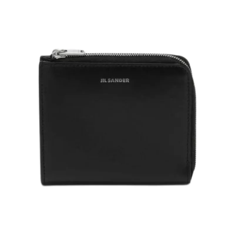 JIL SANDER Calfskin Wallet Men's Black-0